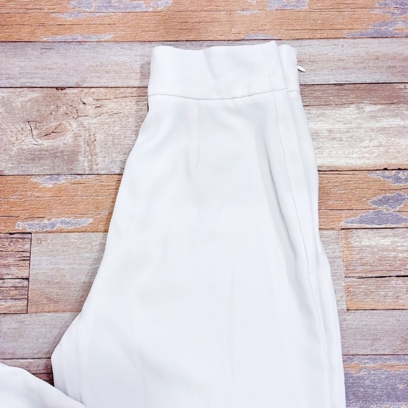 ZARA Wide leg high rise cream pants - Picture 2 of 10